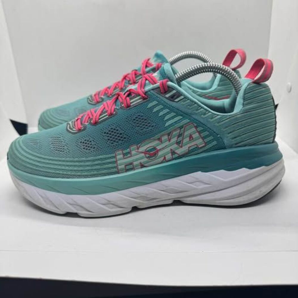 Hoka Bondi 6 Womens size 9.5 Blue Teal shoes sneakers